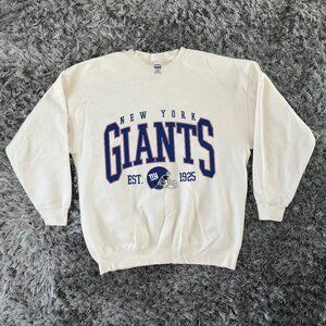 New York Giant Football Vintage Sweatshirt, White, S - 3XL